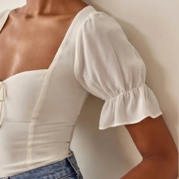 NWT | Reformation Delevan Top in Gossamer - Picture 3 of 6